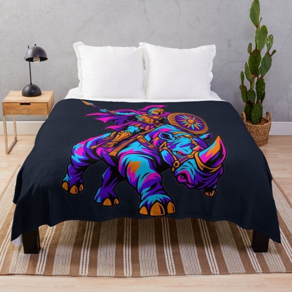 Item preview, Neon Spartan Warrior on Rhinoceros designed and sold by KungPowUnicorn.