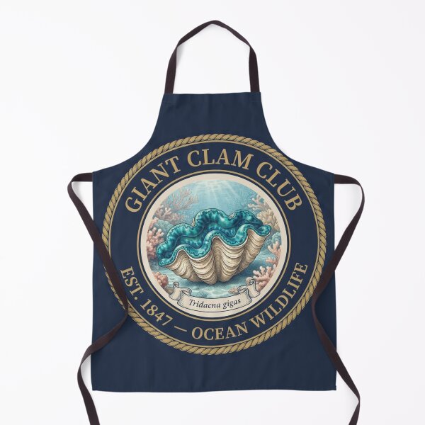 Item preview, Giant Clam Club Vintage Badge Coral Reef Art designed and sold by CalmCapy Co.