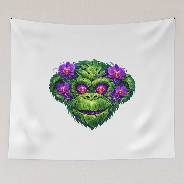Item preview, Julius the monkey in the neon jungle designed and sold by teemix.