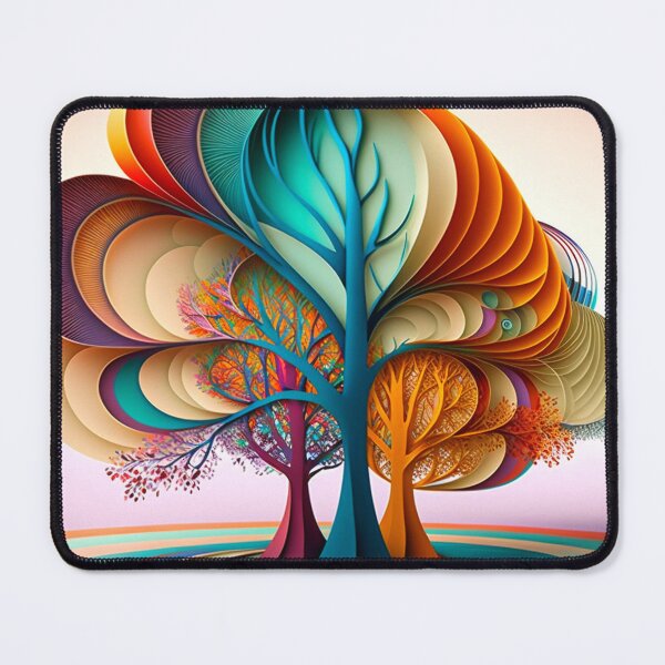 Item preview, Layered Petal Tree in Teal and Orange designed and sold by RAGANADesign.