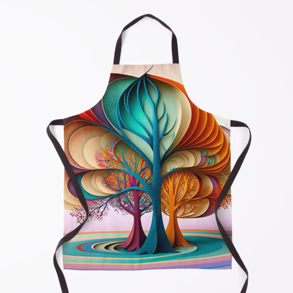 Item preview, Layered Petal Tree in Teal and Orange designed and sold by RAGANADesign.
