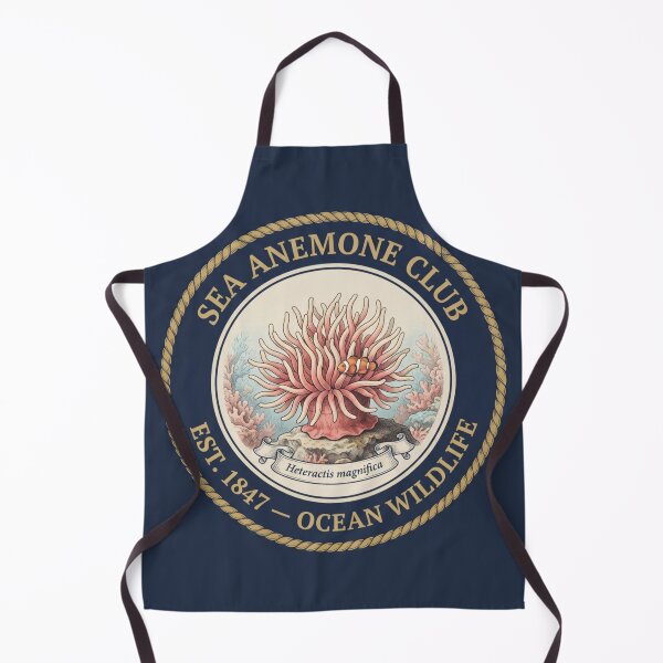 Item preview, Sea Anemone Club Vintage Badge Coral Reef Art designed and sold by CalmCapy Co.