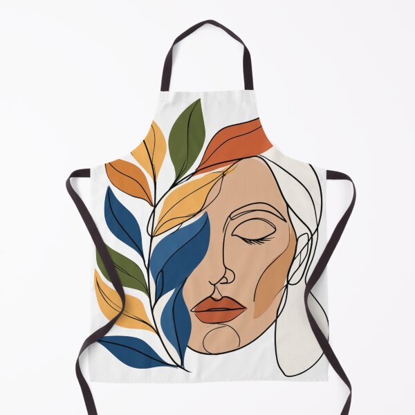 Item preview, Aesthetic Botanical Woman Face Line Art with Leaves designed and sold by TrendyGalaxy.