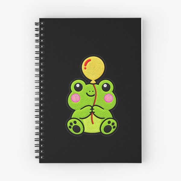 Item preview, Cute Frog Holding Yellow Balloon Kawaii Embroidery Patch designed and sold by ColorSplash123.