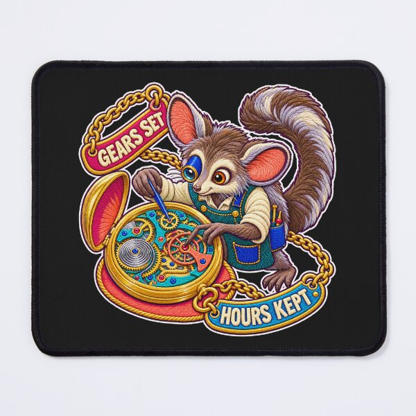 Item preview, Labor Day Aye-Aye Watchmaker – Gears Set Hours Kept designed and sold by Jaani-T.