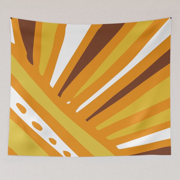 Item preview, Mid-Century Modern Bright Yellow And Tangerine Geometric designed and sold by DEC02.