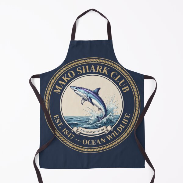 Item preview, Mako Shark Club Vintage Badge Ocean Wildlife designed and sold by CalmCapy Co.