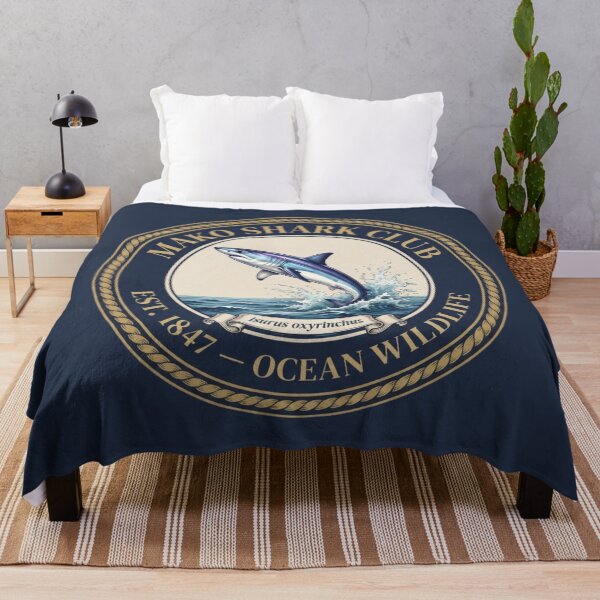 Item preview, Mako Shark Club Vintage Badge Ocean Wildlife designed and sold by CalmCapy Co.