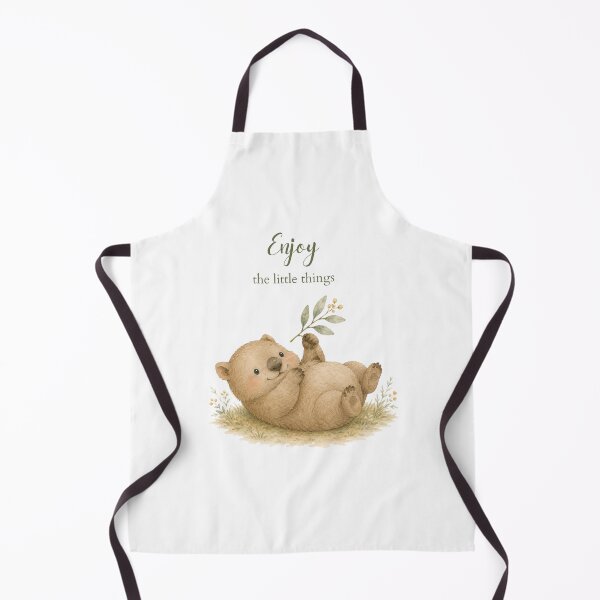 Item preview, Cute Wombat with Enjoy the Little Things Quote designed and sold by Birdsong Blessings.