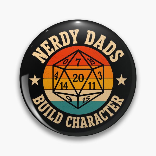 Item preview, D20 Nerdy Dad Build Character Tabletop RPG Gamer designed and sold by gordonbwyashop.