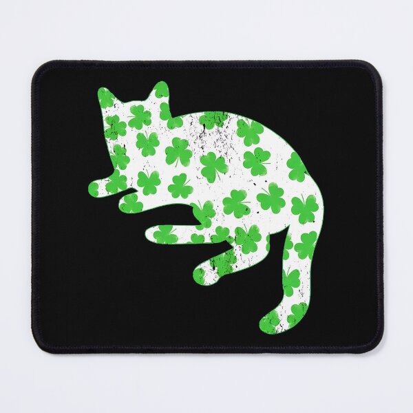 Item preview, Distressed Shamrock Cat St. Patrick's Day Lucky Feline designed and sold by SoyLamderma.