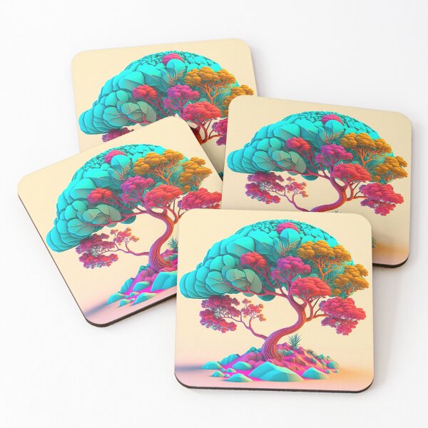 Item preview, Bonsai Style Tree on Coloured Rocks designed and sold by RAGANADesign.