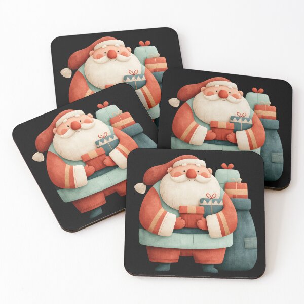 Item preview, Cute Textured Santa Claus with Holiday Gifts designed and sold by colorful-white.