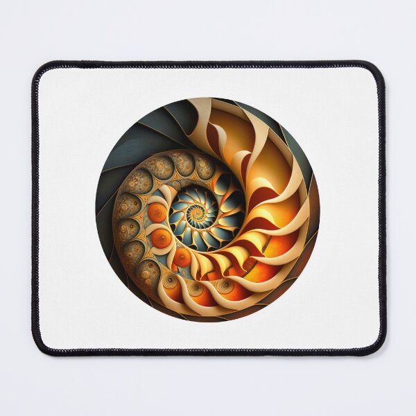 Item preview, Golden Spiral with Amber Bubbles designed and sold by RAGANADesign.