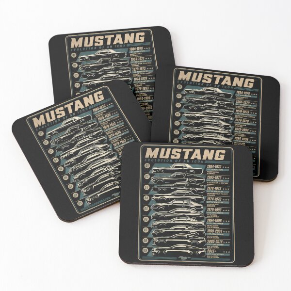 Item preview, Mustang History Silhouette Retro Generation Vintage Models designed and sold by FernaRoje.