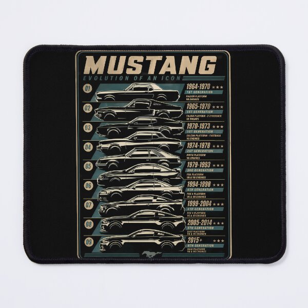 Item preview, Mustang History Silhouette Retro Generation Vintage Models designed and sold by FernaRoje.