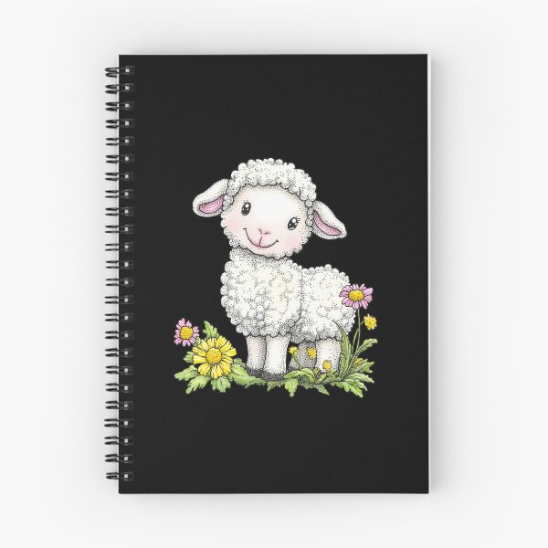 Item preview, Cute Lamb with Wildflowers designed and sold by sreabby.