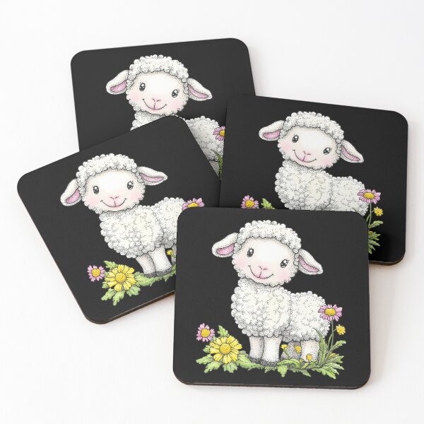 Item preview, Cute Lamb with Wildflowers designed and sold by sreabby.