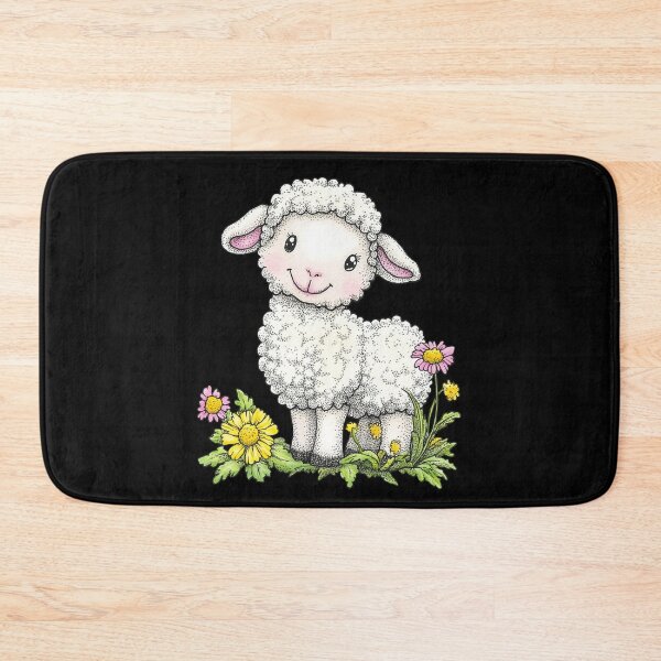 Item preview, Cute Lamb with Wildflowers designed and sold by sreabby.