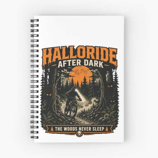 Item preview, Halloride After Dark MTB Halloween Night Ride Design designed and sold by SingleTrackes.