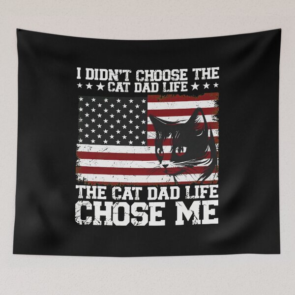 Item preview, Cat Dad Life USA Flag Black Cat Graphic designed and sold by SoyLamderma.