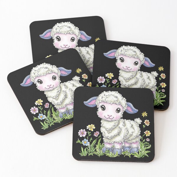 Item preview, Cute Lamb in Flower Field designed and sold by sreabby.