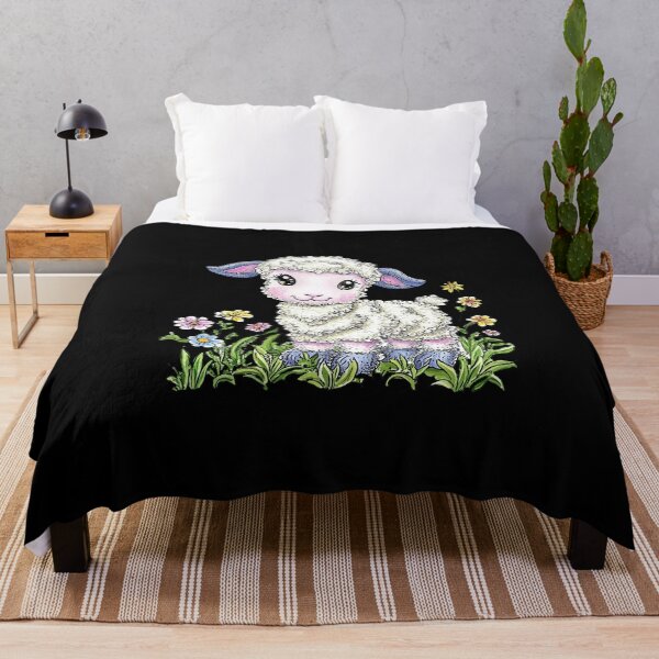 Item preview, Cute Lamb in Flower Field designed and sold by sreabby.