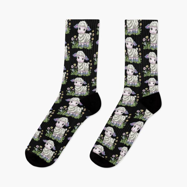 Item preview, Cute Lamb in Flower Field designed and sold by sreabby.