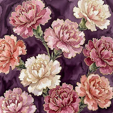 Artwork thumbnail, Carnations by GraphicsClub