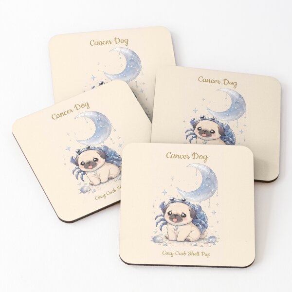 Item preview, Cute Cancer Pug Zodiac Water Sign Dog Astrology designed and sold by ChubbyGoong.