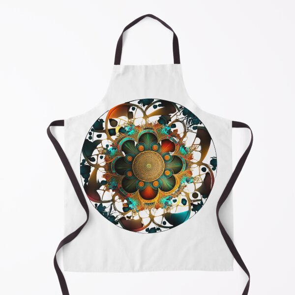 Item preview, Copper Mandala with Teal Foliage designed and sold by RAGANADesign.