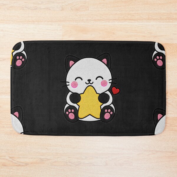 Item preview, Cute Cat Hugging Yellow Star Kawaii Embroidery Patch designed and sold by ColorSplash123.