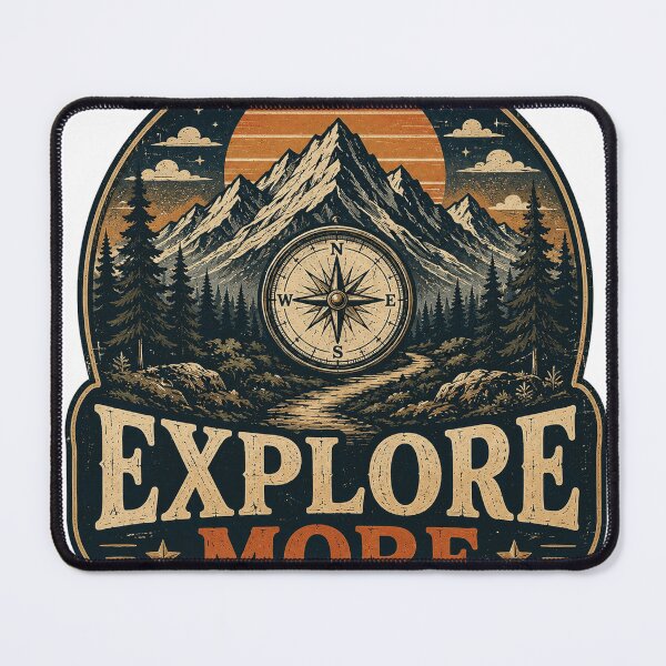 Item preview, Explore More Mountain Compass Vintage Adventure Design designed and sold by RobertArt08.