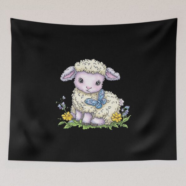 Item preview, Cute Lamb with a Butterfly designed and sold by sreabby.