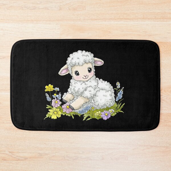 Item preview, Cute Lamb with Flowers designed and sold by sreabby.