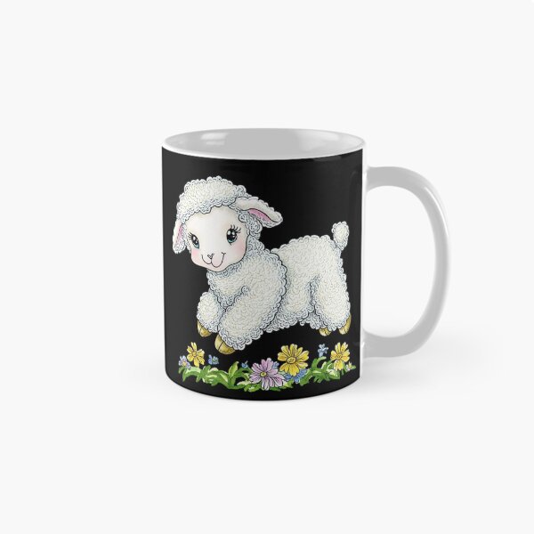 Item preview, Cute Lamb Frolicking in Flowers designed and sold by sreabby.