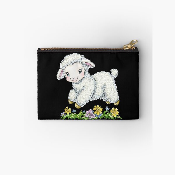 Item preview, Cute Lamb Frolicking in Flowers designed and sold by sreabby.