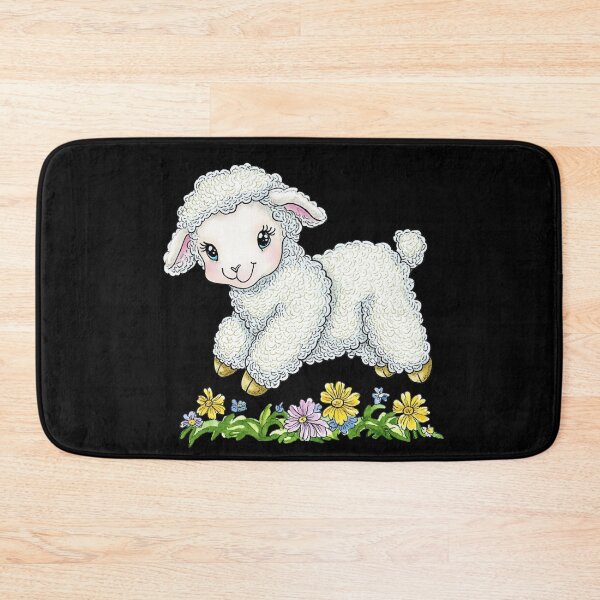 Item preview, Cute Lamb Frolicking in Flowers designed and sold by sreabby.