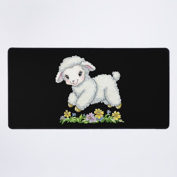 Item preview, Cute Lamb Frolicking in Flowers designed and sold by sreabby.