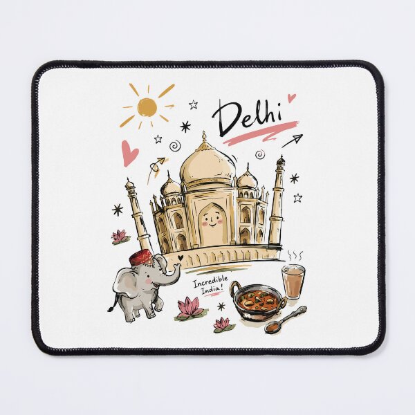 Item preview, Cute Taj Mahal India Doodle Art v2 designed and sold by RamyGallery.