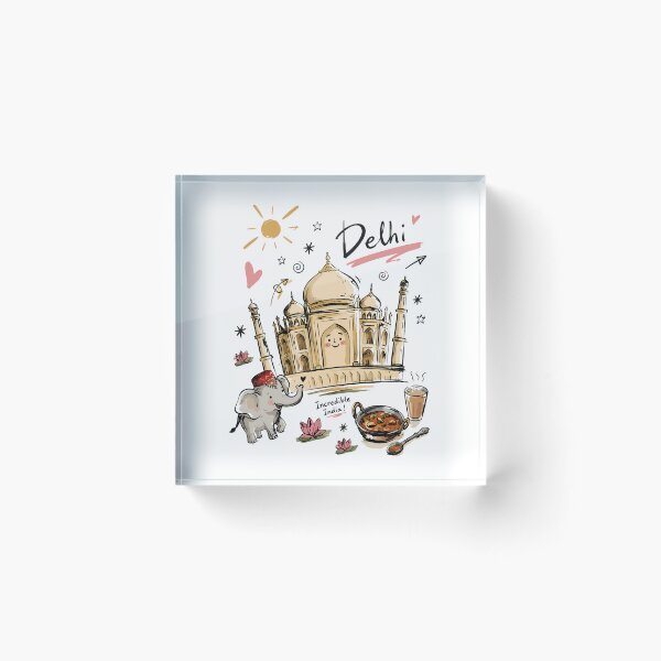 Item preview, Cute Taj Mahal India Doodle Art v2 designed and sold by RamyGallery.