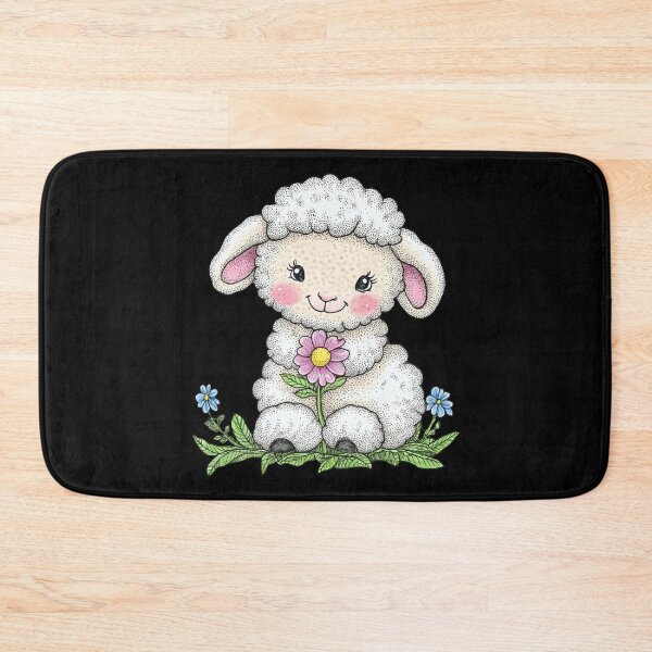 Item preview, Adorable Lamb with Flowers designed and sold by sreabby.