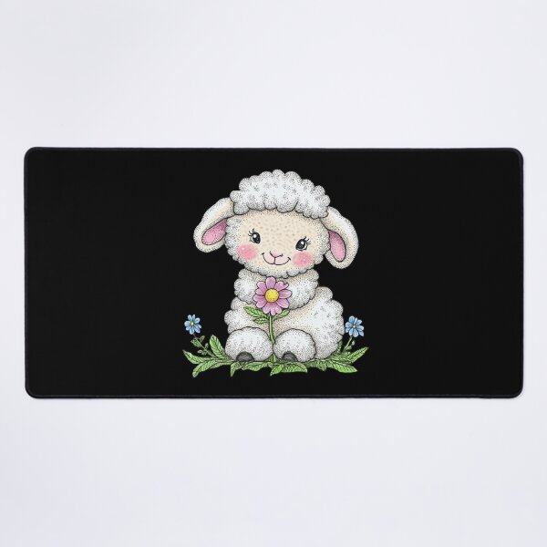 Item preview, Adorable Lamb with Flowers designed and sold by sreabby.