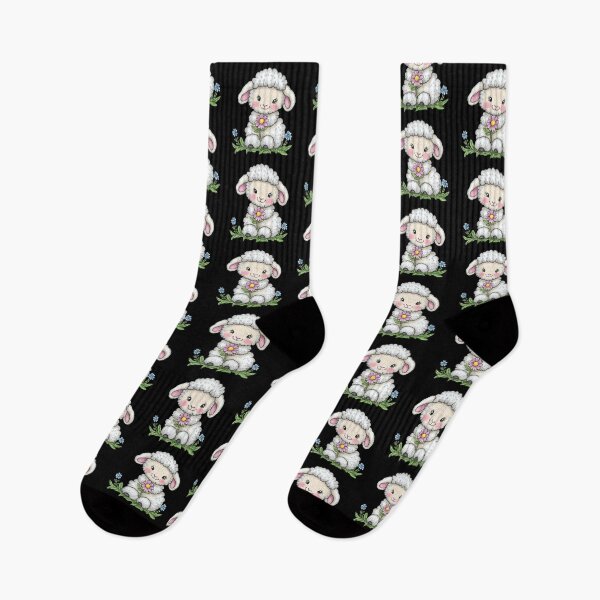 Item preview, Adorable Lamb with Flowers designed and sold by sreabby.