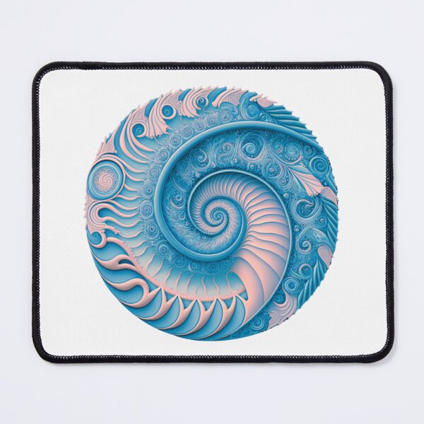 Item preview, Blue and Peach Fractal Disc designed and sold by RAGANADesign.
