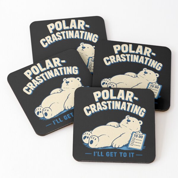 Item preview, Funny Polarcrastinating Bear Funny To Do Humor Art designed and sold by elderberry.