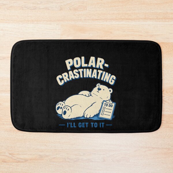 Item preview, Funny Polarcrastinating Bear Funny To Do Humor Art designed and sold by elderberry.