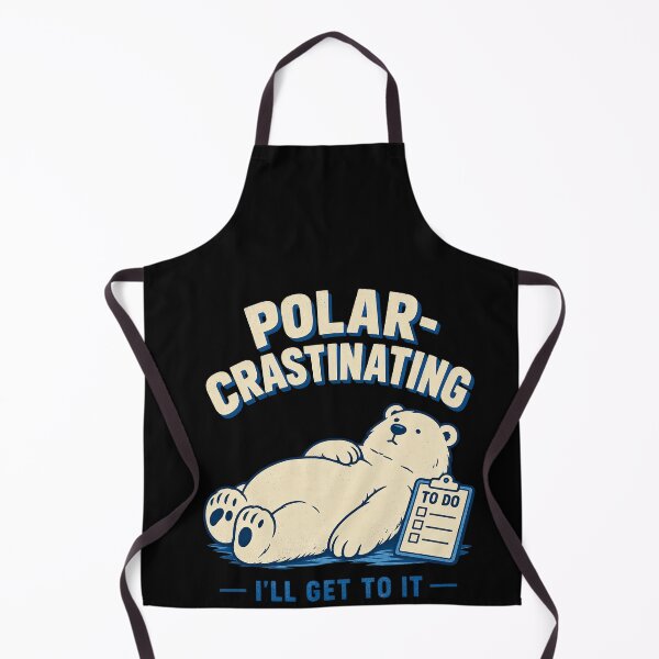 Item preview, Funny Polarcrastinating Bear Funny To Do Humor Art designed and sold by elderberry.