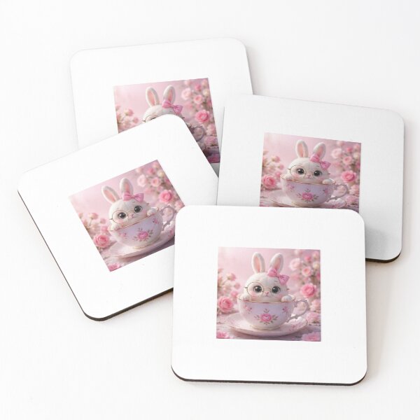 Item preview, Cute Pink Bunny with Cherry Blossom designed and sold by ThilankaDesign.