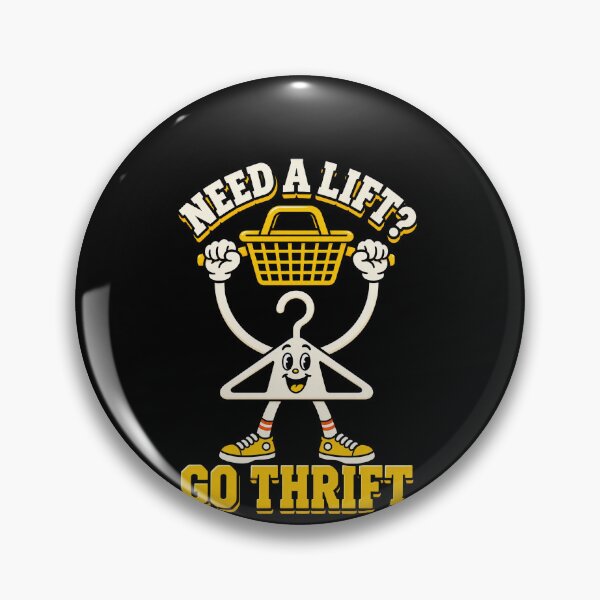 Item preview, Need A Lift Go Thrift Clothes Hanger Shopping Pun designed and sold by elderberry.